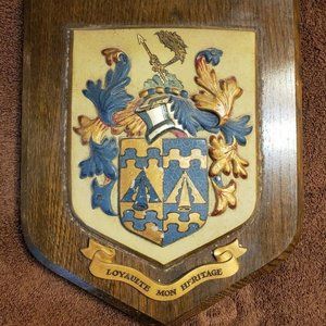York Insignia Wood & Resin Coat of Arms Sign Loyaulte Mon Heritage England